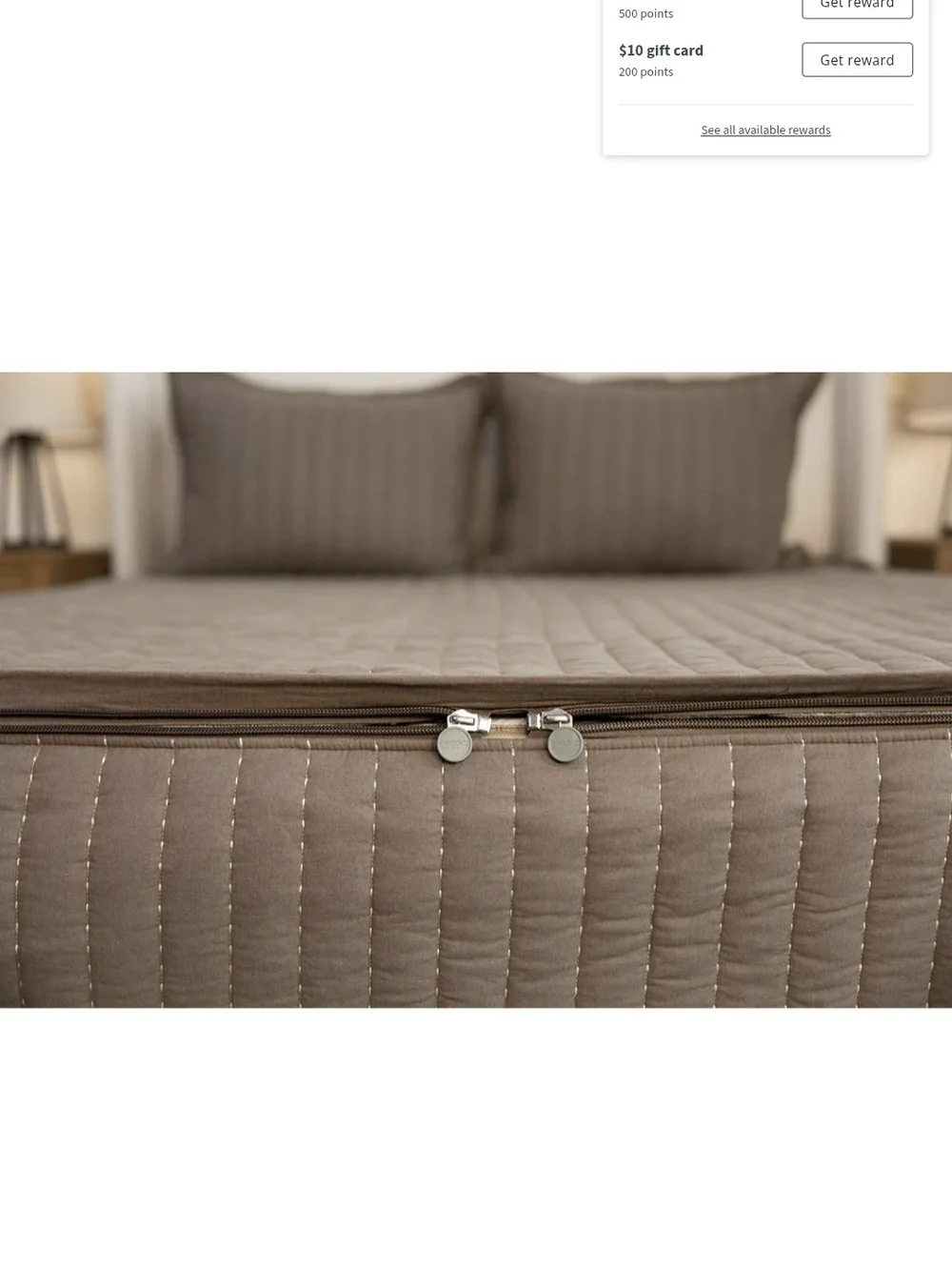 Beddy's ZipBase Quilted Comforter Set in Taupe